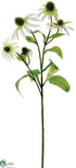 Silk Plants Direct Echinacea Spray - White Green - Pack of 12