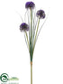 Silk Plants Direct Allium Branch - Purple - Pack of 12