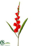 Silk Plants Direct Gladiolus Spray - Coral - Pack of 12