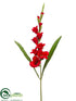 Silk Plants Direct Gladiolus Spray - Red - Pack of 12