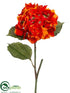 Silk Plants Direct Hydrangea Spray - Orange - Pack of 12