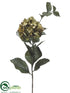 Silk Plants Direct Hydrangea Spray - Olive Green Brown - Pack of 12