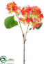 Silk Plants Direct Hydrangea Spray - Coral - Pack of 12