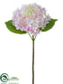 Silk Plants Direct Hydrangea Spray - Pink Soft - Pack of 12