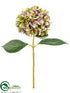 Silk Plants Direct Hydrangea Spray - Green Violet - Pack of 12