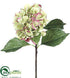 Silk Plants Direct Hydrangea Spray - Green Burgundy - Pack of 12