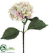 Silk Plants Direct Hydrangea Spray - Pink Green - Pack of 12