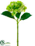 Silk Plants Direct Hydrangea Spray - Green Light - Pack of 12