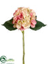 Silk Plants Direct Large Hydrangea Spray - Pink Cream - Pack of 12