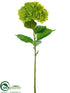 Silk Plants Direct Hydrangea Spray - Lime - Pack of 6