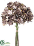 Silk Plants Direct Hydrangea Bundle - Brown Gray - Pack of 12