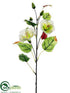 Silk Plants Direct Hibiscus Spray - Cream Green - Pack of 12