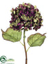 Silk Plants Direct Hydrangea Spray - Burgundy Green - Pack of 12