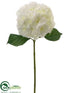 Silk Plants Direct Hydrangea Spray - White - Pack of 6