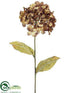 Silk Plants Direct Hydrangea Spray - Coffee Two Tone - Pack of 12
