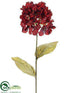Silk Plants Direct Hydrangea Spray - Flame Brick - Pack of 12