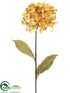 Silk Plants Direct Hydrangea Spray - Mustard - Pack of 12