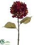 Silk Plants Direct Hydrangea Spray - Burgundy Two Tone - Pack of 12