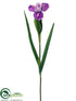 Silk Plants Direct Dutch Iris Spray - Lavender Purple - Pack of 12