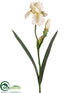 Silk Plants Direct Bearded Iris Spray - Cream Green - Pack of 12