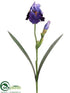 Silk Plants Direct Bearded Iris Spray - Purple Blue - Pack of 12