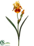 Silk Plants Direct Bearded Iris Spray - Yellow Brown - Pack of 12