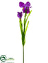 Silk Plants Direct Iris Spray - Purple - Pack of 12