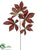 Juglandaceae Leaf Spray - Rust Olive Green - Pack of 6
