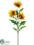 Silk Plants Direct Tropical Lantern Spray - Yellow Burgundy - Pack of 12