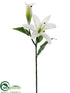 Silk Plants Direct Lily Spray - White - Pack of 12