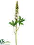 Silk Plants Direct Lupinus Spray - Cream Green - Pack of 12