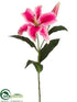 Silk Plants Direct Casablanca Lily Spray - Rubrum - Pack of 12