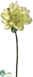 Silk Plants Direct Lotus Bloom Spray - Green - Pack of 12