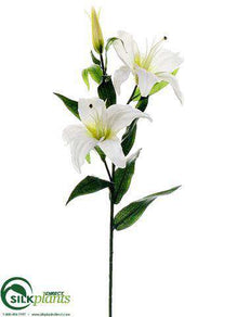 fake white lilies Fake Lilies | White Lily Spray | Artificial Lily Flowers
