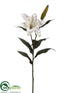 Silk Plants Direct Casablanca Lily Spray - White Pearl - Pack of 12