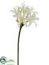 Silk Plants Direct Nerine Lily Spray - White Green - Pack of 12