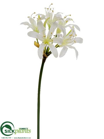 white nerine lily Silk Plants Direct Nerine Lily Spray - Pink Cream