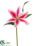 Silk Plants Direct Lily Spray - Fuchsia - Pack of 12