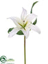 Silk Plants Direct Lily Spray - White - Pack of 12