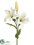 Silk Plants Direct Day Lily Spray - Cream - Pack of 12