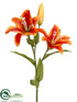 Silk Plants Direct Day Lily Spray - Orange Two Tone - Pack of 12