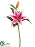 Silk Plants Direct Lily Spray - Rubrum Pink - Pack of 12