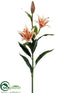 Silk Plants Direct Lily Spray - Salmon - Pack of 12