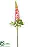Silk Plants Direct Lupin Spray - Cerise Cream - Pack of 12