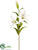 Silk Plants Direct Lily Spray - White - Pack of 12