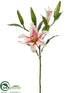 Silk Plants Direct Lily Spray - Cream Rubrum - Pack of 6