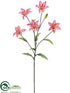 Silk Plants Direct Tiger Lily Spray - Cerise - Pack of 12