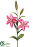 Silk Plants Direct Day Lily Spray - Pink Rubrum - Pack of 12