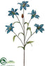 Silk Plants Direct Tiger Lily Spray - Blue - Pack of 12