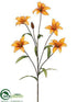 Silk Plants Direct Tiger Lily Spray - Mustard - Pack of 12